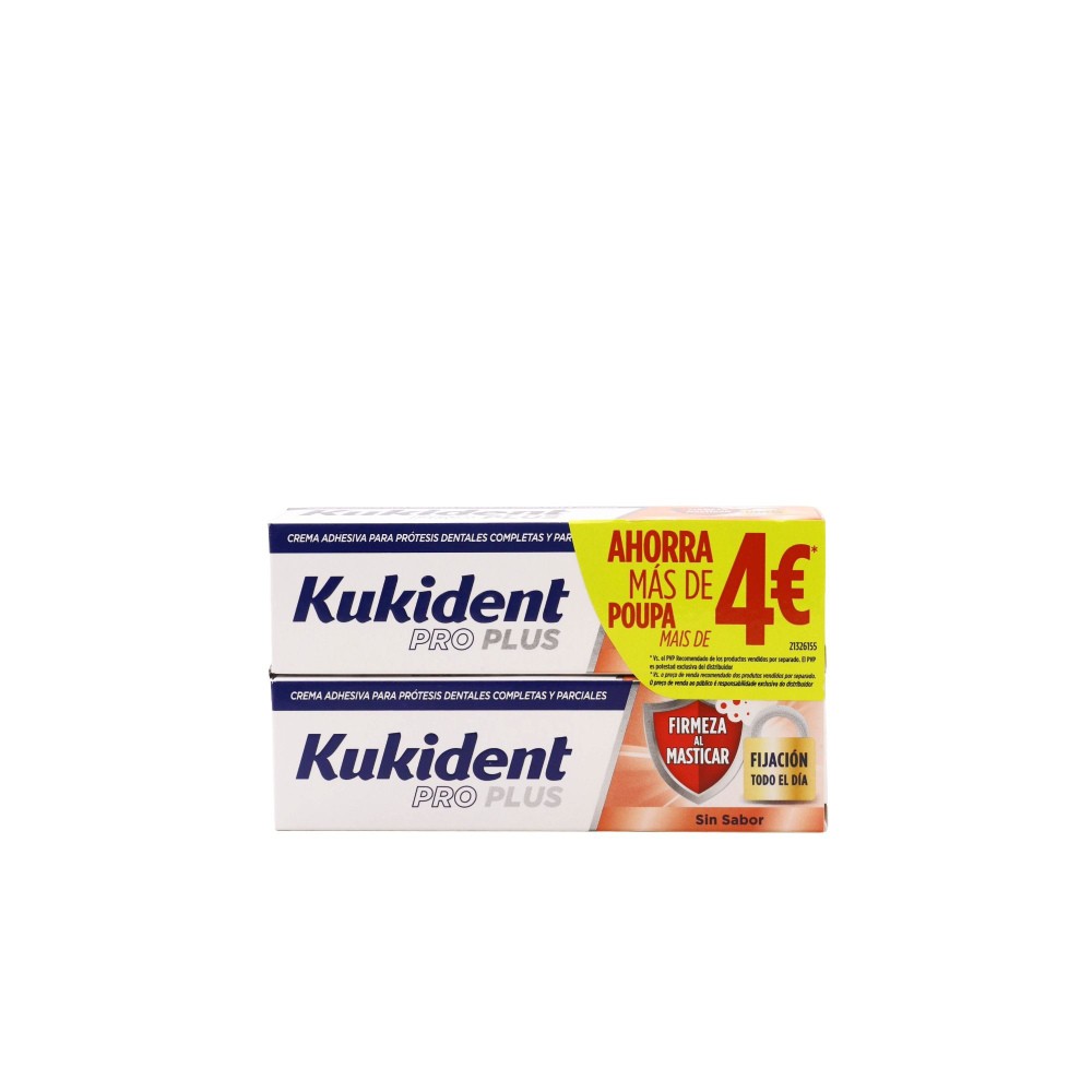 Kukident Pro Plus Firmeza al Masticar Pack 2x40g