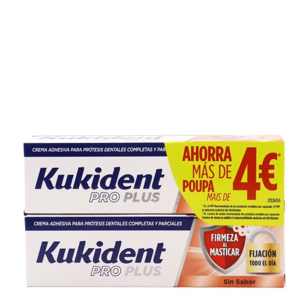 Kukident Pro Plus Firmeza al Masticar Pack 2x40g