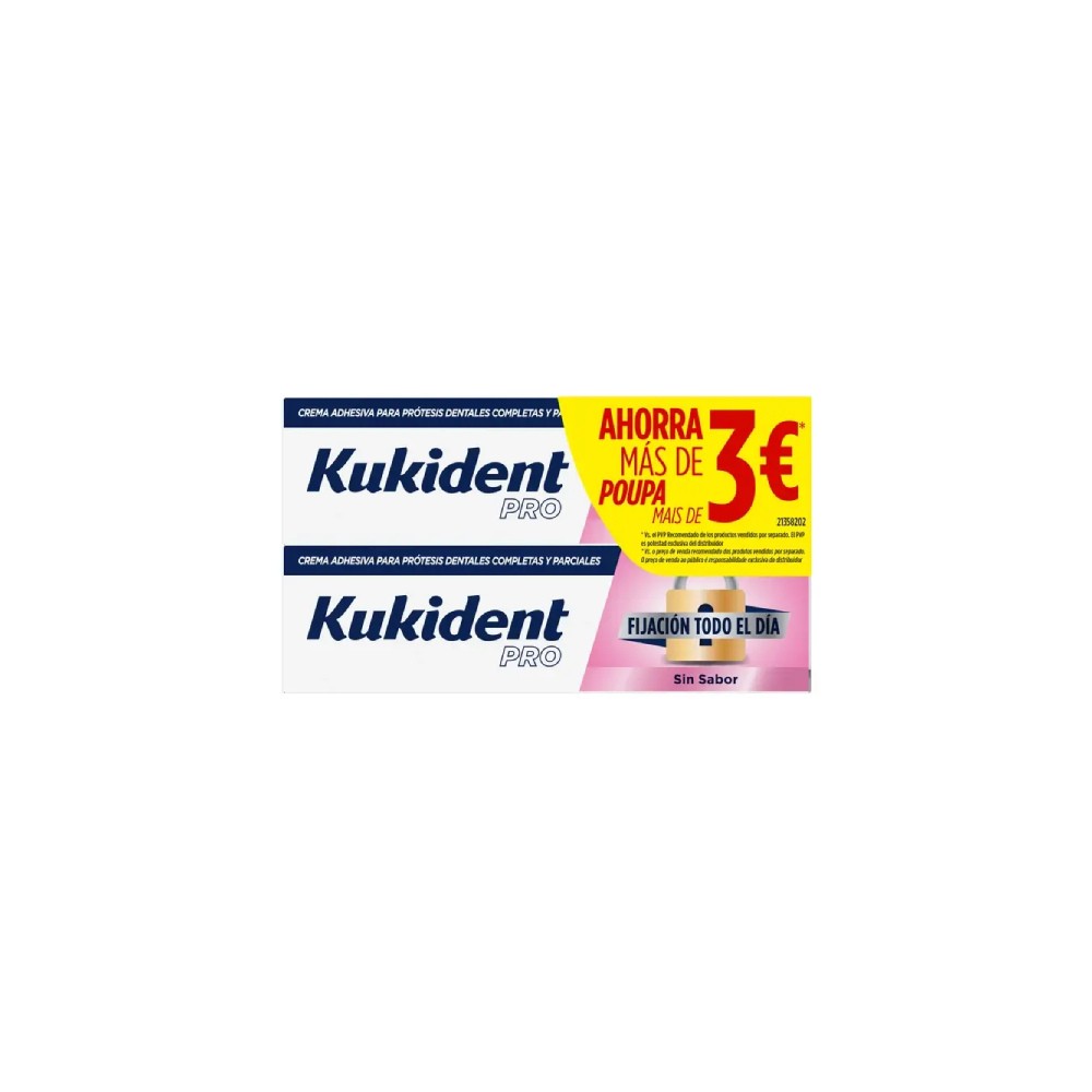 Kukident Fijación Todo el Día Pack 2x47g