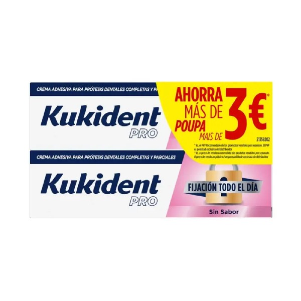 Kukident Fijación Todo el Día Pack 2x47g