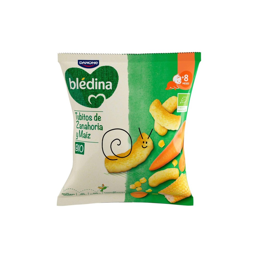 Blédina Bio Snack Tubitos Zanahoria y Maíz 20g