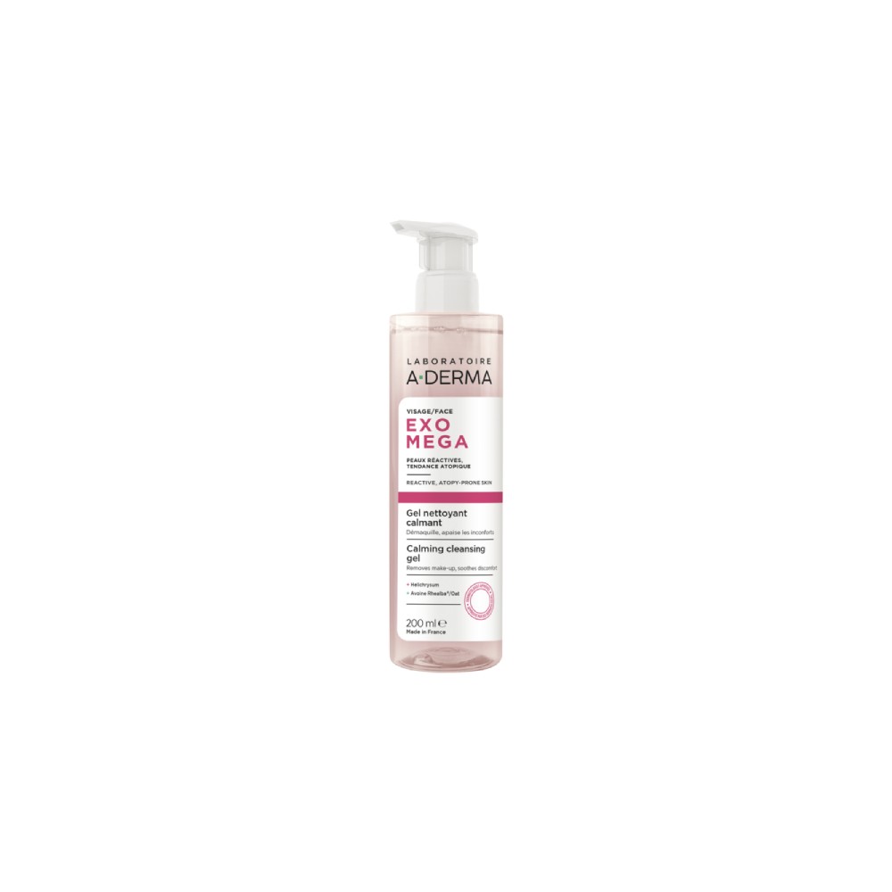A-Derma Exomega Facial Gel Limpiador Calmante...