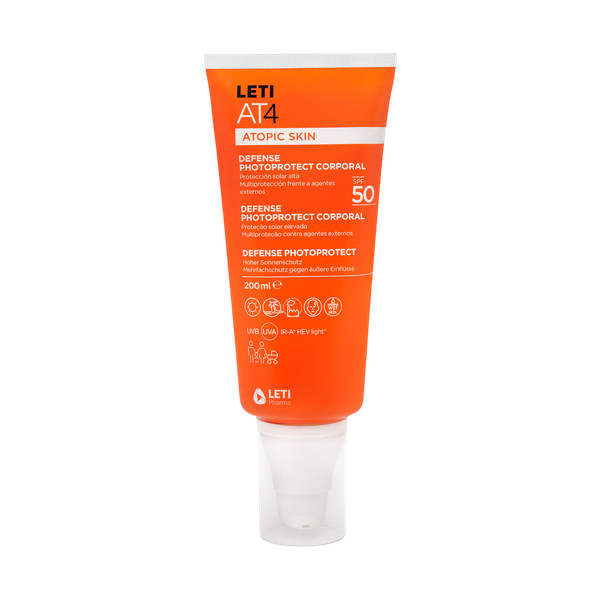 LetiAT4 Defense SPF50+ 200 ml - Fotoprotector Piel Atópica