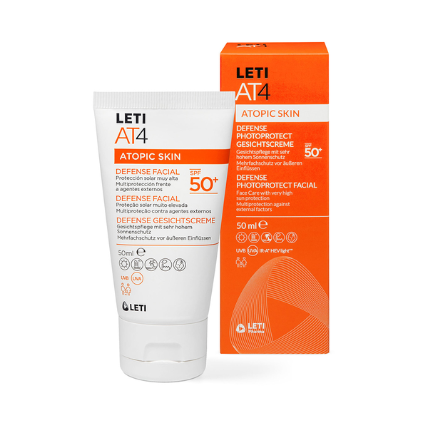LetiAT4 Defense Facial SPF 50+ 50 ml - Piel Atópica