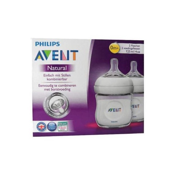 AVENT BIBERON PP NATURAL 125 ML 2U
