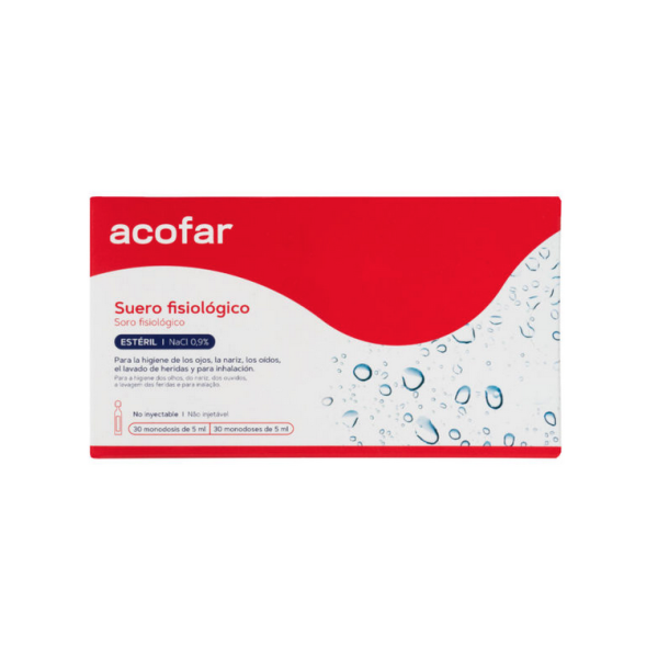 ACOFAR SUERO FISIOLOGICO NASAL Y OFTALMICO MONODOSIS 5 ML...